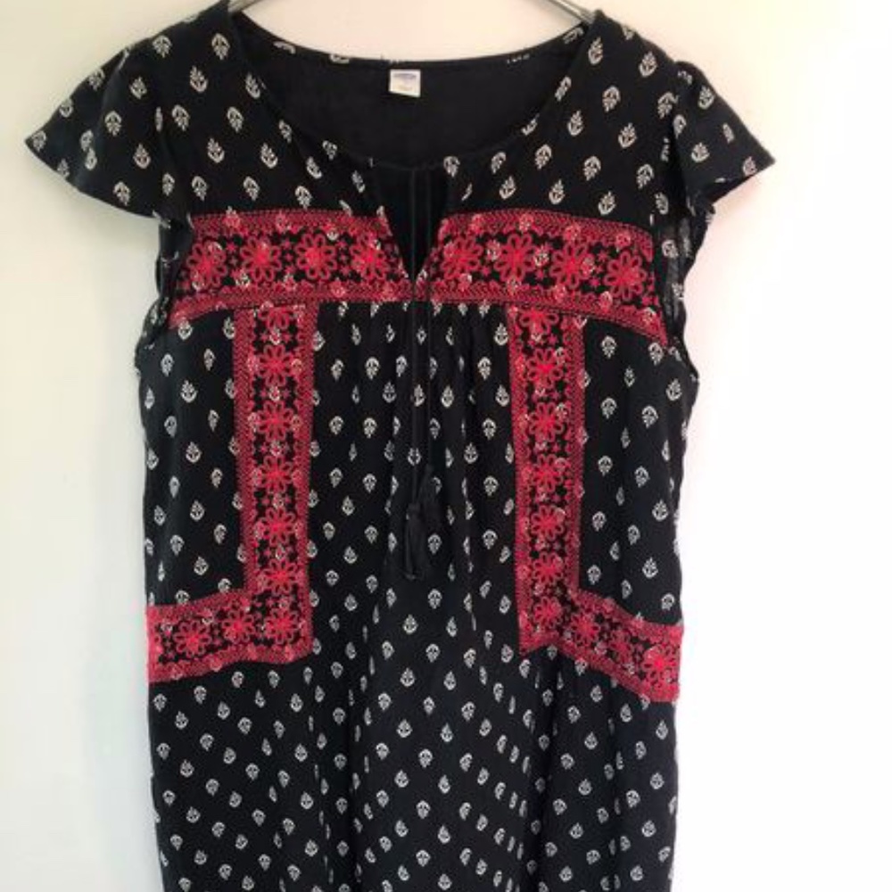 Boho Embroidery Dress Ladies Small